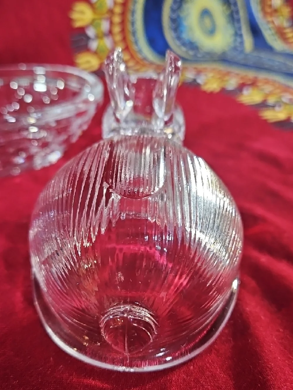 Adorable Bunny Rabbit Lid Nestled Atop A Basket Weave Nest